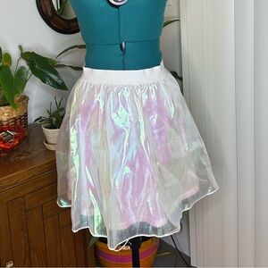 White Iridescent Skirt by Charlotte Russe Size M